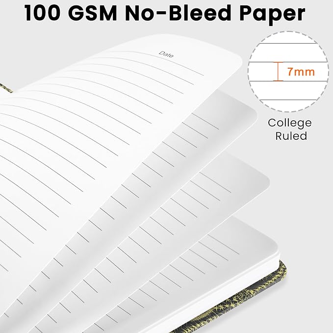 CICPAP Lined Spiral Journal Notebook, A5 College Ruled Notebook for Journaling, Note-Taking, and Daily Planning, Durable Hardcover with an Elegant Design, Cactus