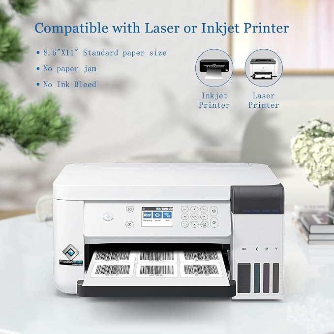 [30 Sheets 900 Labels] BESTIKER Address Labels 1” x 2-5/8” Shipping Mailing Labels 30 per Page Printable FBA Barcode Label, Laser & Inkjet Printer Labels 30up White