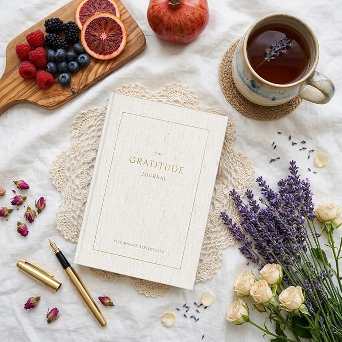 And Per Se Gratitude Journal – 5 Minute Daily Practice for Women with Prompts & Quotes – Undated Mindfulness & Happiness Notebook (Original Beige)