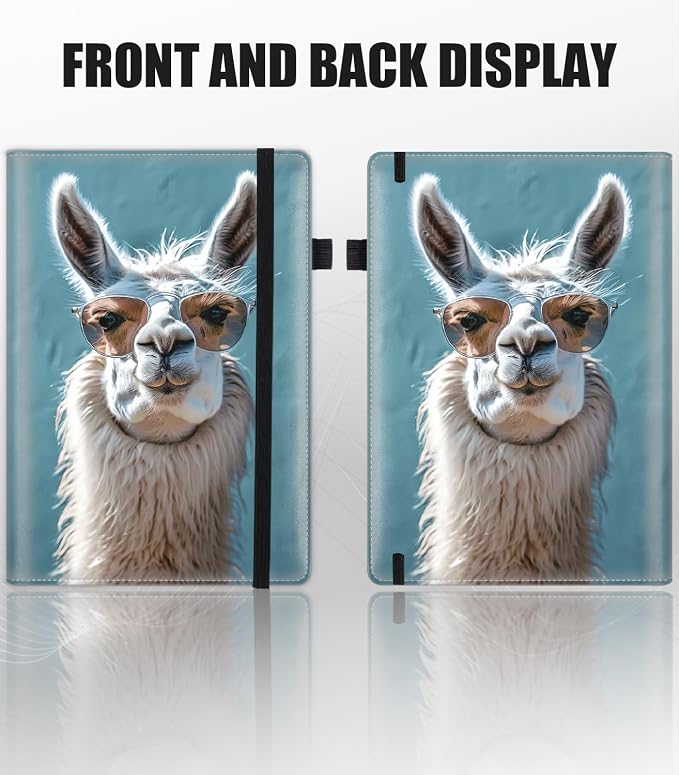 Hardcover Executive Notebooks, A5 PU Leather Lined Journal Notebook, 200 Pages Thick Paper Subject Notebooks for School,Work,Home Writing Business Notebook, Diary Book ，Alpaca