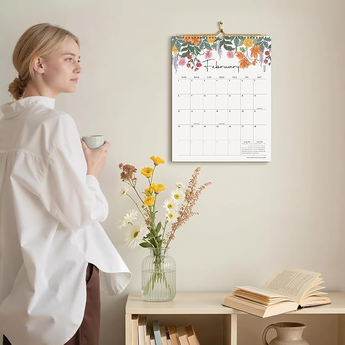 2026 Wall Calendar - Cabbrix Calendar 2026, 18 Monthly Wall Calendar with Thick Paper, July 2026 - December 2027, 12" x 15", Twin-Wire Binding, Perfect for Planning