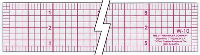 Westcott W-10 6-Inch 8ths Graph Ruler, Transparent, 1 x 6 in