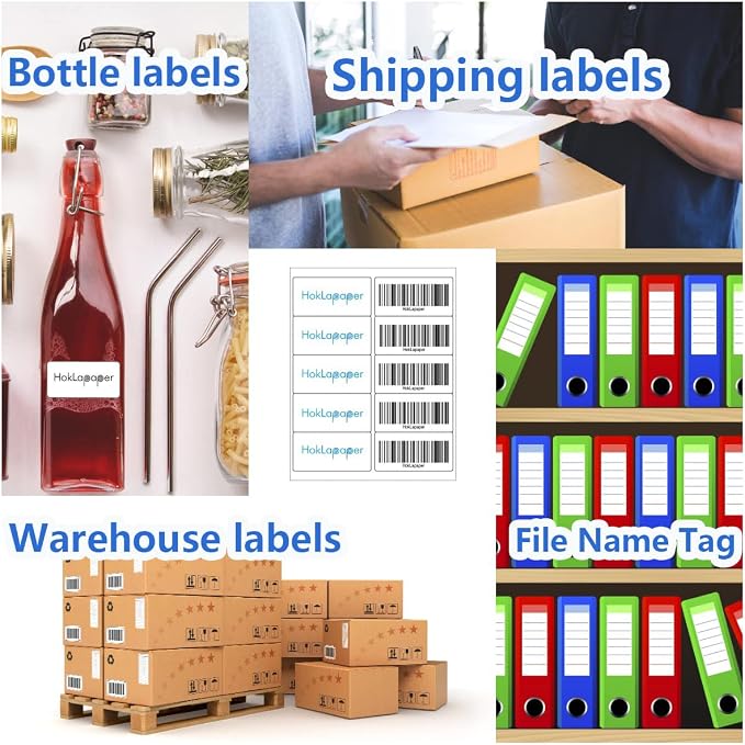 2" x 4" Shipping Labels,Printable White Mailing Labels for Laser/Inkjet Printer,Permanent Adhesive Sticker Labels(100 Sheets,1000 Labels) | Printable White Mailing Labels for Laser/Inkjet Printer,Permanent Adhesive Sticker Labels