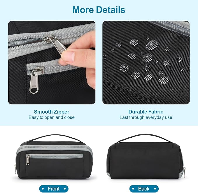 Large Capacity Pencil Case - Pencil Pouch for Teen Boys, Aesthetic Pouch Organizer with 8 Compartments, Wide Opening Marker Bag for Middle High School College, Fits Calculator, Black | Wide Open 8 Compartments, Flexible Dividers & Side Pockets, Handle,...