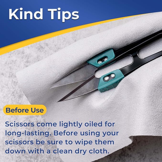 Damita 4.2 inch Sewing Scissors - Wider Handle Thread Snips (2 pack) | Professional Snips Scissors for Sewing, Quilting Supplies, Stitch, DIY Supplies
