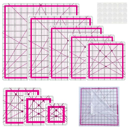 8 Quilting Rulers,Quilting Square Rulers(2.5",3.5",5",6.5",8",9",10",12.5") | Quilting Rulers and Templates,Square Rulers,Quilting Squares,Square Quilting Rulers.Quilting Templates