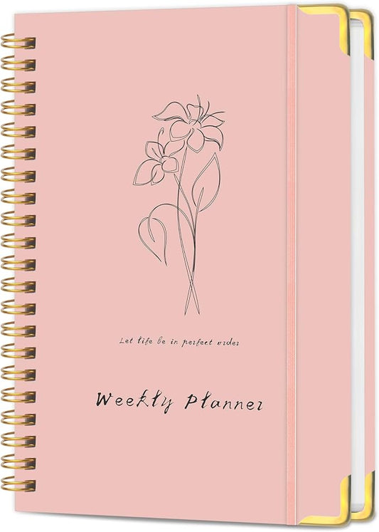 TREES Undated Weekly Planner, Weekly To-Do List, Goal and Habit Tracker | 5.8" x 8" Spiral-Bound Organizer for Weekly Goals, Tasks and Habits, Designed for Work, School and Everyday Planning