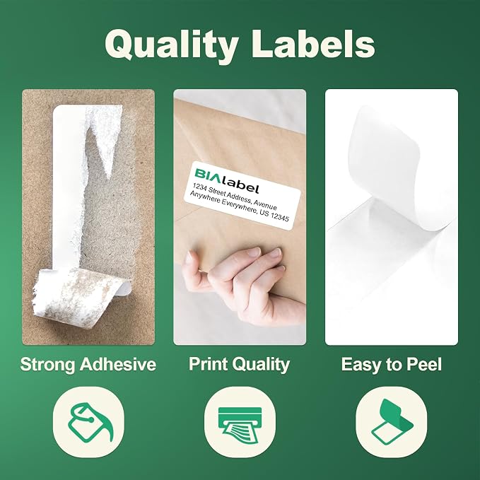 1 x 2-5/8 Inch Address Labels, 500 Sheets, 15,000 Labels | 30 Labels Per Sheet for Laser & Inkjet Printers, Smooth White Surface, Permanent Adhesive, Clear Printing
