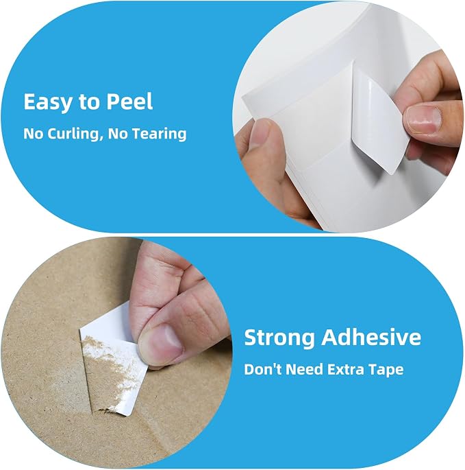THEBLUETOUCH 750 pcs Matte White Address Printable Labels, 1" x2-5/8 | 25 Sheets, 30 Labels Per Sheet, Blank Mailing Stickers, Compatible with Laser and Inkjet Printers for Shipping Address Use