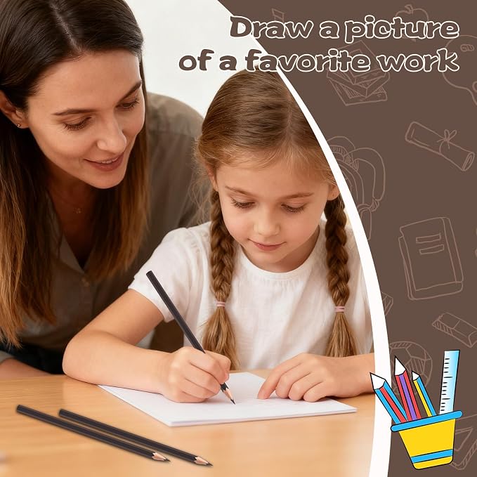 24 Pack Brown Colored Pencils for Kids, Pre-sharpened Art Pencils Back to School Supplies Set, Drawing Sketching Pencils for Students, Teachers, Classroom