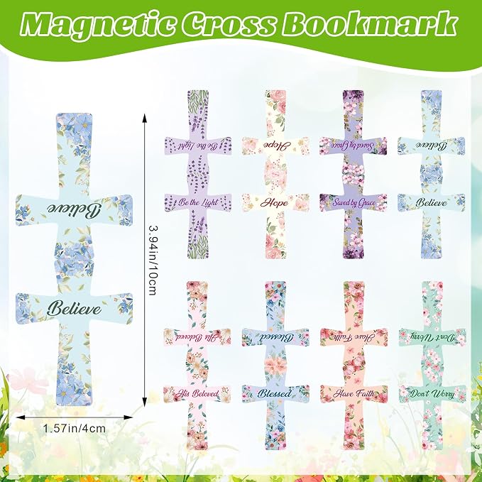 48 Pcs Flower Bible Verse Pens with Notebooks Christian Gifts for Women | Religious Notepad Christian Ballpoint Pen Cross Bookmarks Church Party Favors for Colleagues Coworker Office School Supplies