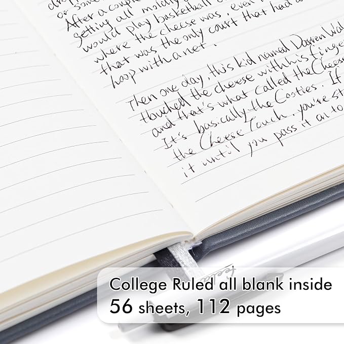 feela 6 Pack Pocket Mini Notebooks Bulk, Small Cute Memo Notepads Hardcover College Ruled Lined Journals with Pen Holder for School Business Work, with 6 Black Pens, 3.5”x 5.5”, A6, Gray