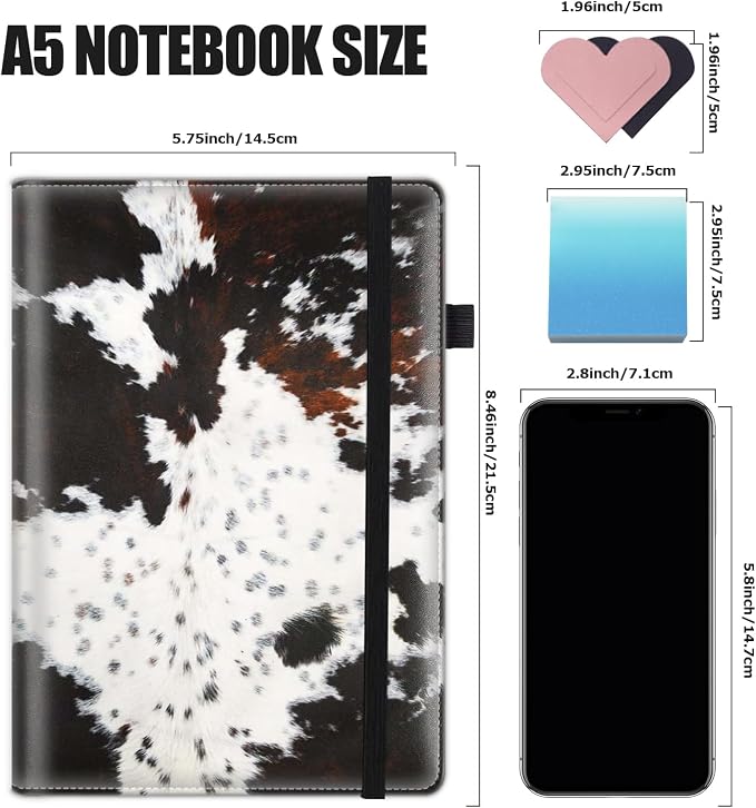 Hardcover Executive Notebooks, A5 PU Leather Lined Journal Notebook, 200 Pages Thick Paper Subject Notebooks for School,Work,Home Writing Business Notebook, Diary Book ，Yellow Cowhide Fur