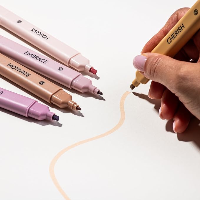 DIVERSEBEE Bible Highlighters Assorted Colors, No Bleed (Rose) | 5 Pack Dual Tip Aesthetic Pastel Highlighter Pens for Journaling, Note Taking, School, Bible Study Supplies and Accessories
