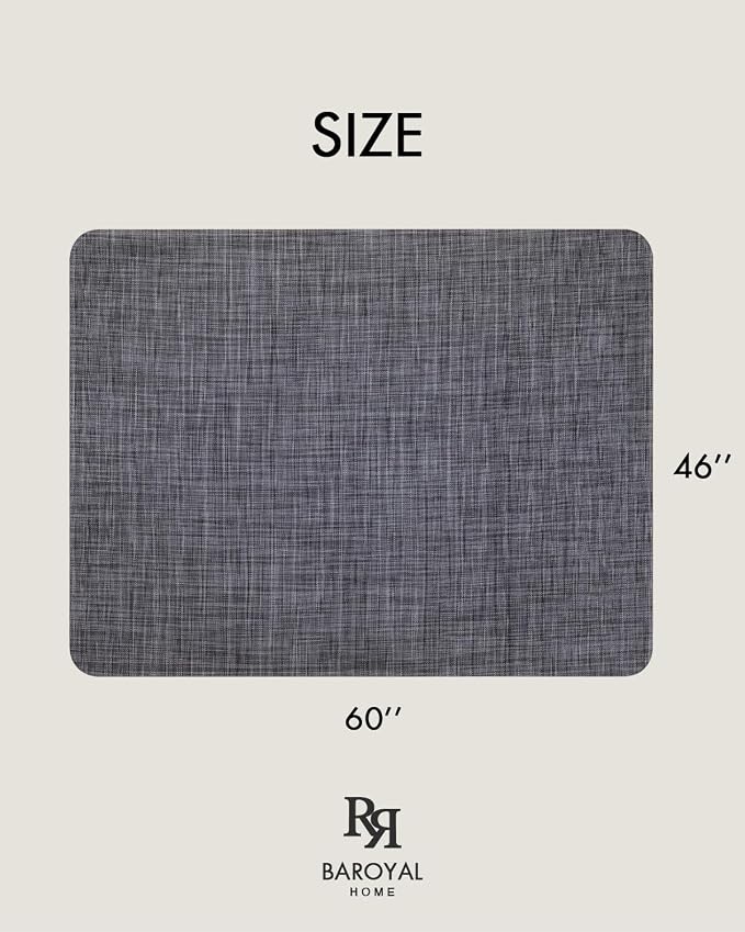 BARoyal Office Chair Mat for Hardwood Floor Under Desk Computer Rolling Chair Mat for Wood/Tile Floor Non-Slip Heavy Duty Desk Rug PVC Plastic Hard Floor Protector 46"x 60" (Cool Grey)