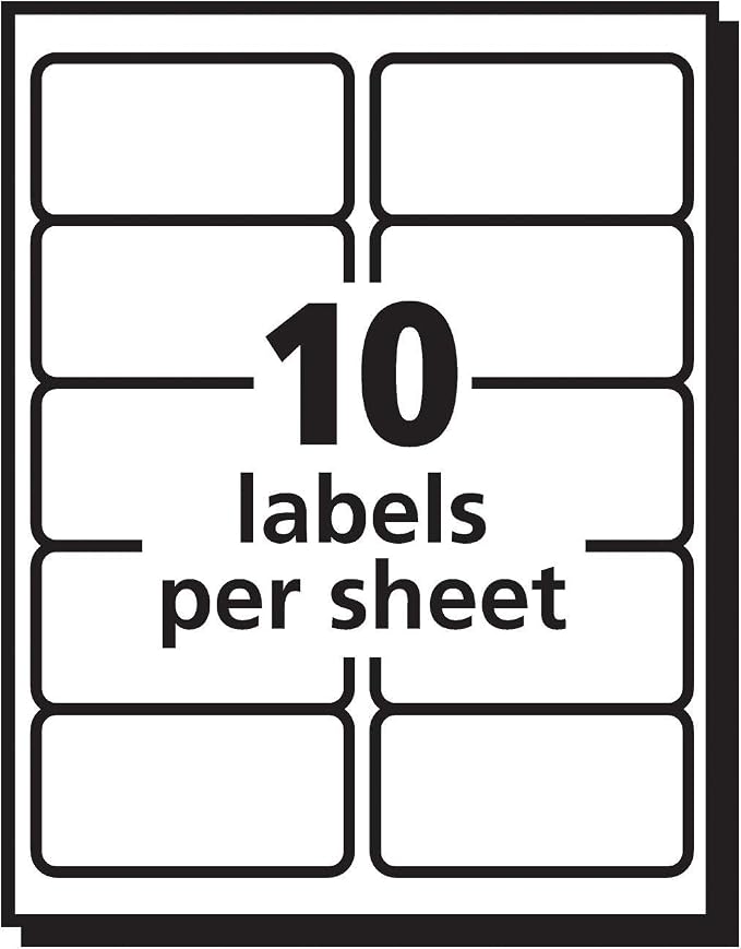 AVERY Shipping Labels, 2" x 4", Matte Clear | Printable | With Sure Feed | 100 Labels, Pack of 5