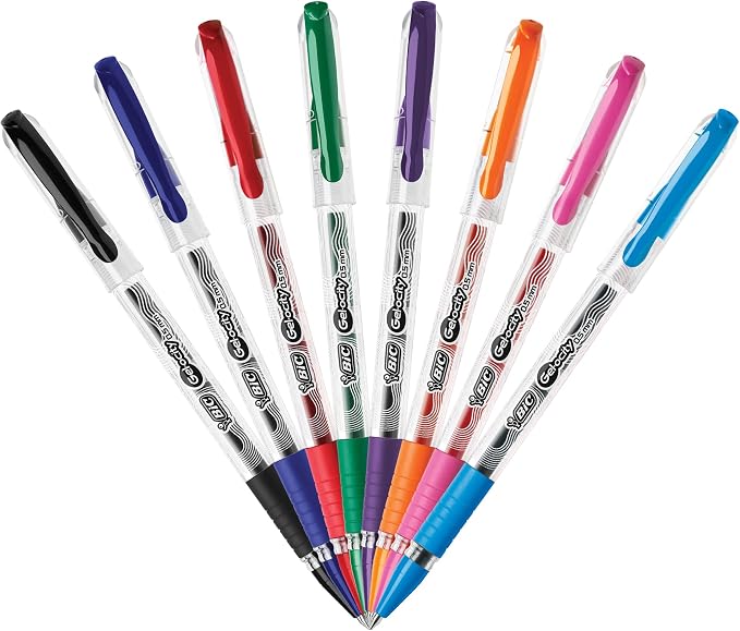 BIC Gel-ocity Smooth Stic Gel Pen, Medium Point (0.7mm), Assorted Colors, 14-Count, Vibrant and Smooth Gel Ink Pens