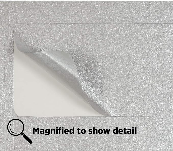 JAM PAPER Shipping Address Labels - Standard Mailing - 2 x 4 - Silver Metallic - 120/Pack