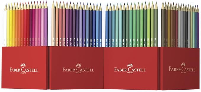 Faber-Castell Castle 111260 Colouring Pencils Set, 60 Pieces, Hexagonal, Shatterproof, for Children and Adults
