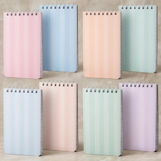 ZICOTO Aesthetic Pocket Notebooks Set Of 8 For Women - Small 3x5 Spiral Notepads With Lined Pages - The Perfect Little Mini Pads to Stay Organized and Boost Productivity at Work, School or as a Nurse