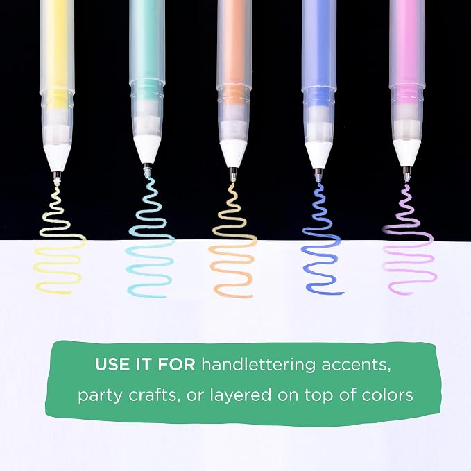 SAKURA Gelly Roll Moonlight 10 Pastel & Opaque Gel Pens - Bold Point Ink Pen for Journaling, Art, Calligraphy, or Drawing - Assorted Pastel Ink - Bold Line - 10 Pack