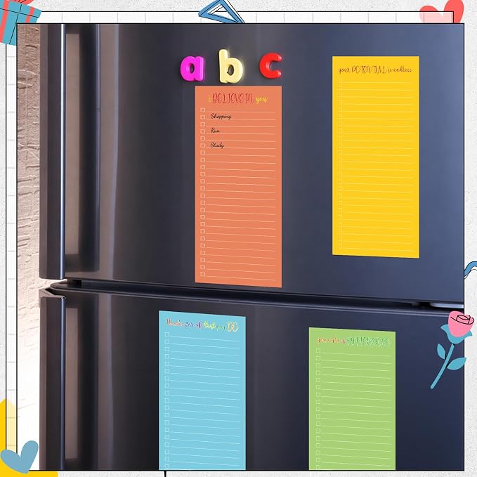 Censen 10 Pack 500 Sheets to Do List Notes Daily Checklist Notepad with 50 Sheets Undated Memo Pad Color Block Shopping List Weekly Plan Notepad Organizer Planners(Colorful,Motivation Words)