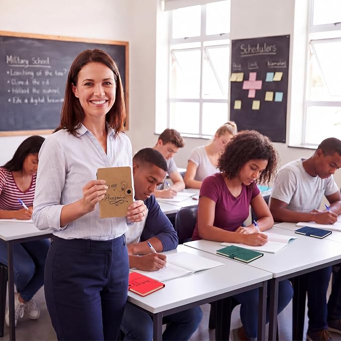 Resurhang 24 Pack Appreciation Gifts Bulk Inspirational Spiral Notebook with Sticky Note Pen, Note Pads Motivational Journals Thank You Gifts for Employee Volunteer Teacher Nurse Team (Pattern)