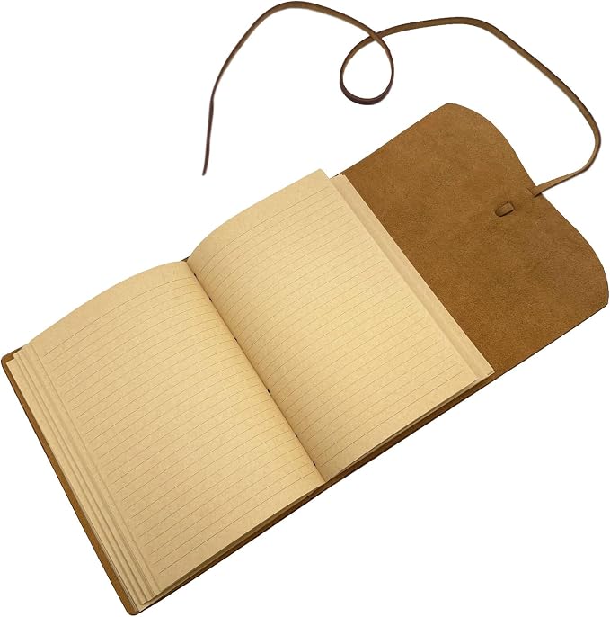 CooLeathor Dark Brown Notebook Journal - Leather Journals for Writing Small Size Diary 5.5x7.5 Inch, Notepad For Women and Man, Gifts,Work,Travel