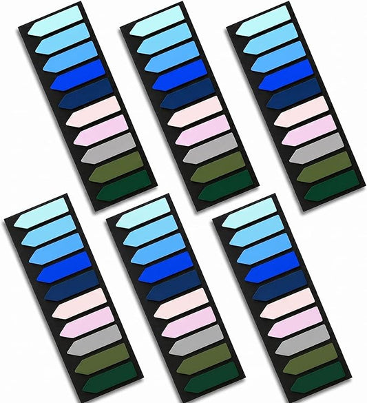 Ericter Arrow Sticky Tabs 1200 PCS Morandi Colors, Sticky Flags Page Markers, Book Annotation Tabs Writable, Translucent Sticky Notes Page Flags, Sticky Bookmarks for Books, Office Study Supplies