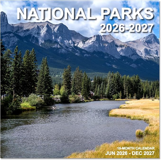2026-2027 Calendar for Wall, National Parks Calendar 2026-2027 from July 2026 - December 2027, 12" x 24" Opened 19 Months Calendar, Full Page Months Thick & Sturdy Paper for Gift Perfect Organizing & Planning