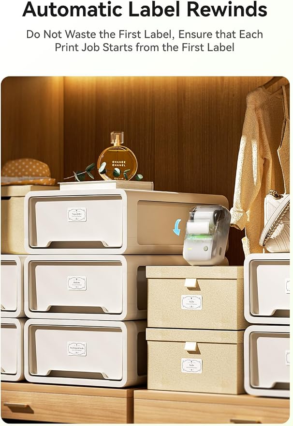 NIIMBOT B1 Label Maker Machine with 3 Tapes, 50x30mm White/34×34mm ColorfulB/50x80mm Clear, Bluetooth Thermal Label Printer for Small Business,Office,Home,School (Green, 1 Printer+3 Roll Label)