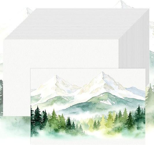 120 Sheets 4x6 Watercolor Paper Bulk, Cold Press Watercolor Paper Cards | 110 LB/230 GSM Water Color Paper 4x6, Watercolor Supplies for Kids and Adults, Drawing Paper for Sketching, Acrylic, Gouache