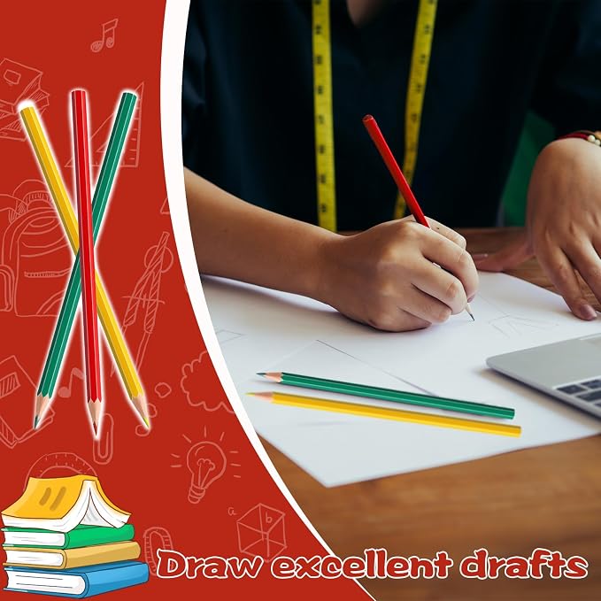 36 PCS Red Yellow Green Colored Pencils, Pre-sharpened Professional Wooden Art Pencils Set for Artists Painting | Premium Drawing Sketching Supplies