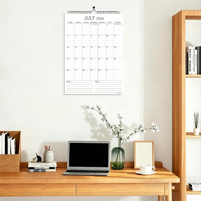 Calendar 2026-2027 Wall Calendar, July 2026 - December 2027, Large 12" x 17", 18 Months Calendar with Hanging Hook for Home Office