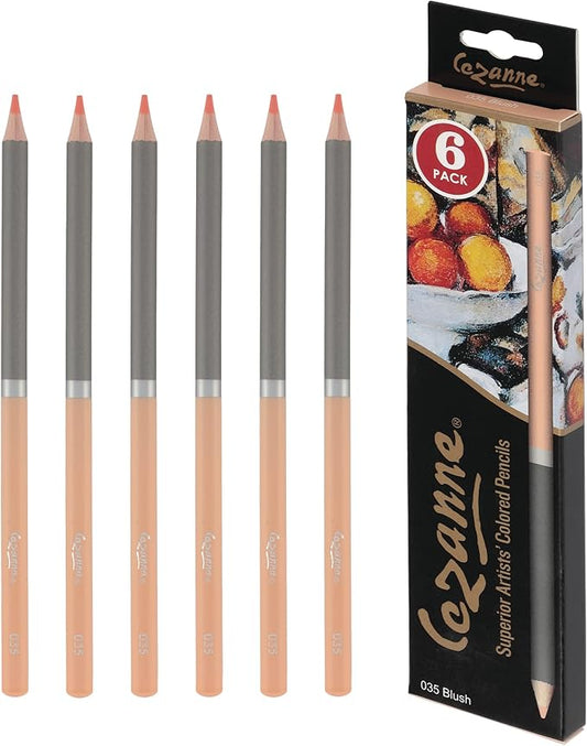 Cezanne Creative Mark Premium Colored Pencils Blush 6 Pack - Highly-Pigmented Drawing Pencils - Coloring Pencils for Drawing, Blending, Coloring, and More