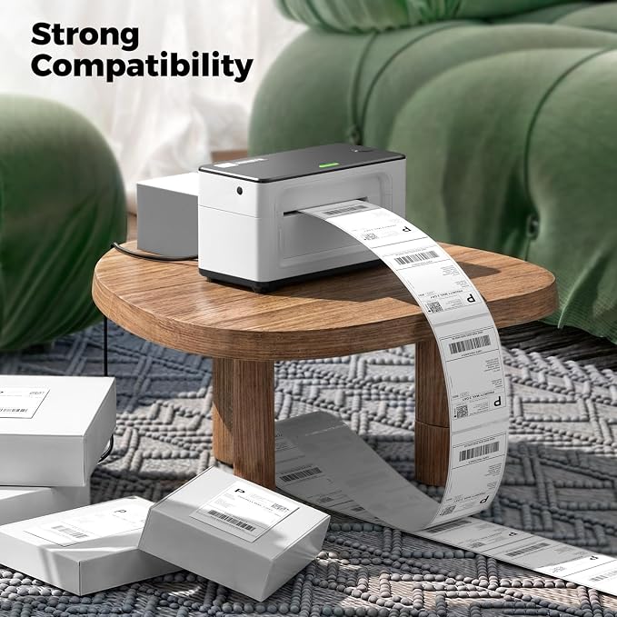 MMUNBYN 3x5 Thermal Labels, 500 Sheets/1 Stcak, White | Strong Adhesive & Perforated, Non BPA&BPS for Small Business, Shipping, Barcode, Price Tag