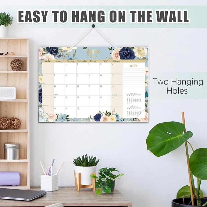 Guasslee Desk Calendar 2026, Large Desk Top Calendar 2026, 19-Month Academic Wall Calendar From Jun. 2026 to Dec. 2027 With To-Do List, Notes For School Year Office Home Teacher Planning, 17" x 11.5"