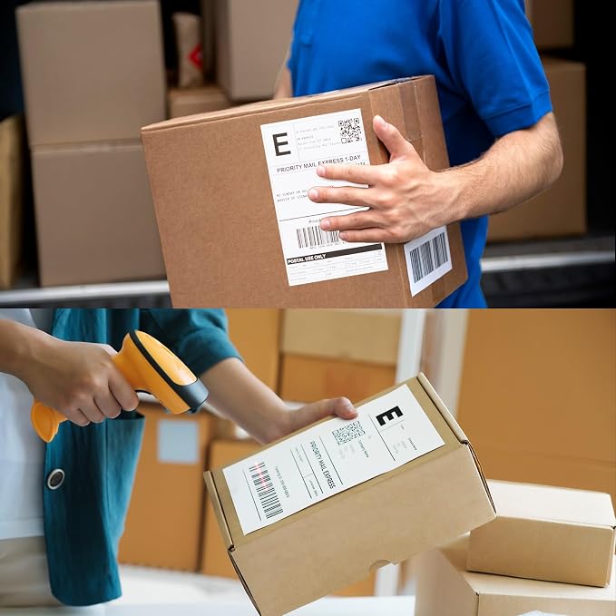 Half-Sheet Printable Shipping Labels- 5 1/2 x 8 1/2- Matte White Mailing Labels- Laser/Inkjet Compatible - 50/Pack