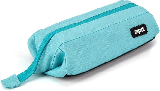 ZIPIT: Lenny Pencil Case - Light Teal - Large Storage Capacity Zipper Pouch, Makeup-Stationery Bag, School-Travel, Washable Polyester, Kid-Teen-Adult