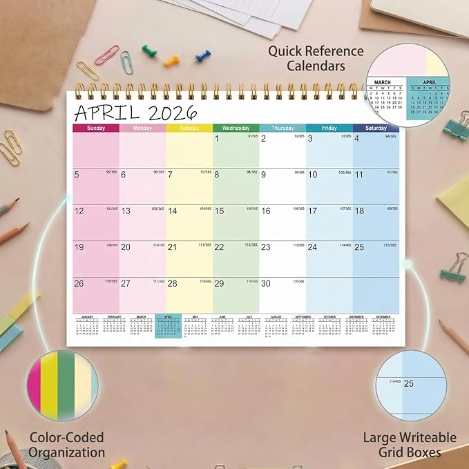 2026 Wall Calendar - Cute Cat Selfies Theme Calendar | Cat Calendar January - December for Organizing & Planning | Holidays Highlighted (7.3"x10", 10"x14.6" Opened)
