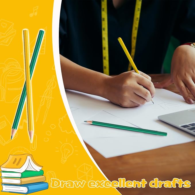 24 PCS Yellow Green Colored Pencils, Pre-sharpened Professional Wooden Art Pencils Set for Artists Painting | Premium Drawing Sketching Supplies (Yellow Green)