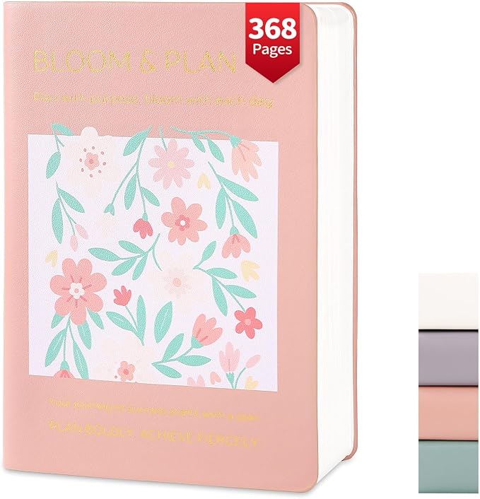 Thick Journal Notebook 368 Pages A5 Journals for Writing with 100GSM Lined Paper Softcover Leather Journals for Women School Note Taking Office Work Diary Pink
