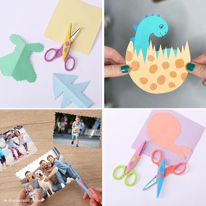 Mr. Pen- Craft Scissors Decorative Edge, 6 Pack, Pastel Colors | Zig Zag Scissors for Crafting, Scrapbooking, Fancy, Pattern, Design