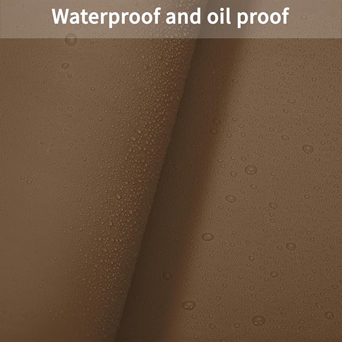 Faux Leather Table Cover,1.8mm Thick,36x54 Inch Table Protector,Table Protector for Dining Room Table,Table Protectors for Rectangle Tables.(Mud Color+Champagne Gold,36x54)