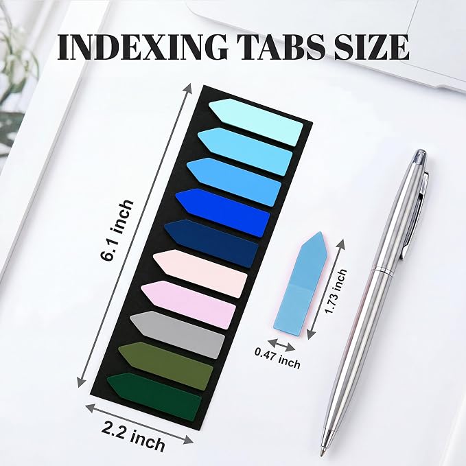 Ericter Arrow Sticky Tabs 1200 PCS Morandi Colors, Sticky Flags Page Markers, Book Annotation Tabs Writable, Translucent Sticky Notes Page Flags, Sticky Bookmarks for Books, Office Study Supplies