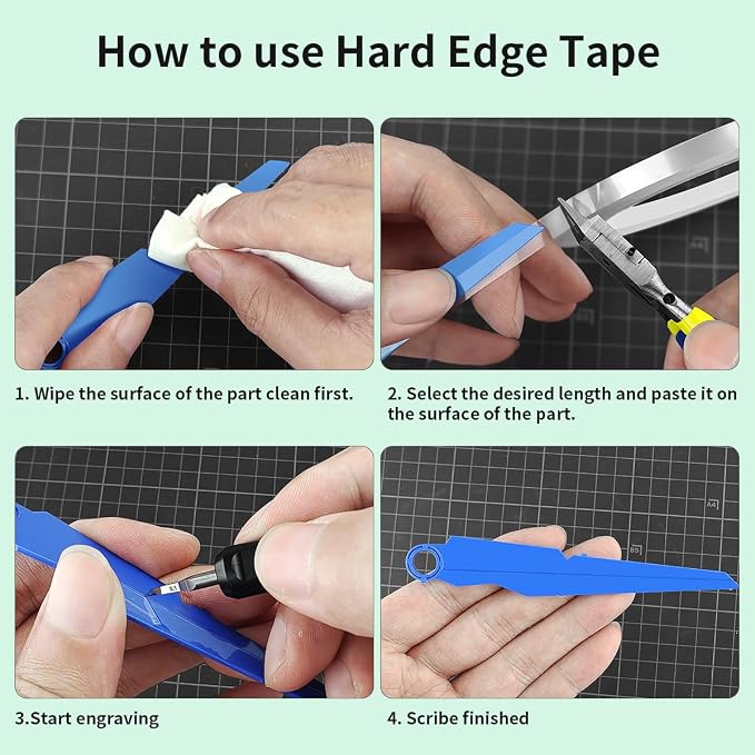 stedi Scribing Tape 2PCS Masking Tape 3mm 6mm for Panel Line Models | Precise Line Guidance,Residue Free Removal,Straight Line Control,Panel Line Scribing,Engraving Guide,Gundam Models