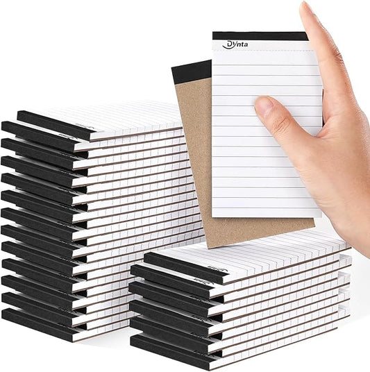 Dynta 36 Pcs Note Pads, 3x5 In Small Notepad, 80GSM White Lined Scratch Pads for Writing, 45 Sheets Per Memo Pad for Jotting Down Quick Notes, Grocery and Shopping Lists