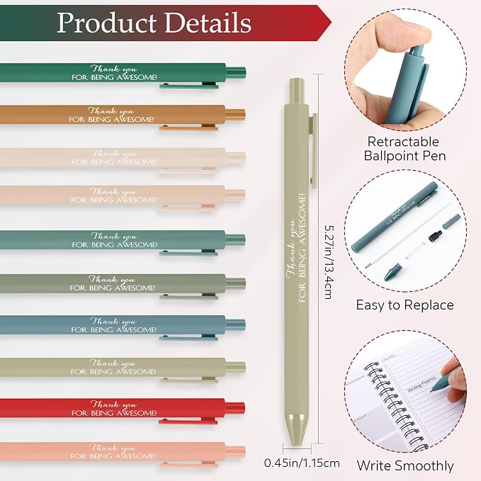 Chuangdi 20 Sets Back to School Teacher Gifts Bulk Inspirational Spiral Notebook with Sticky Note Motivational Pen Appreciation Gifts for Employee Team Staff Coworker (Classic,Vibrant)