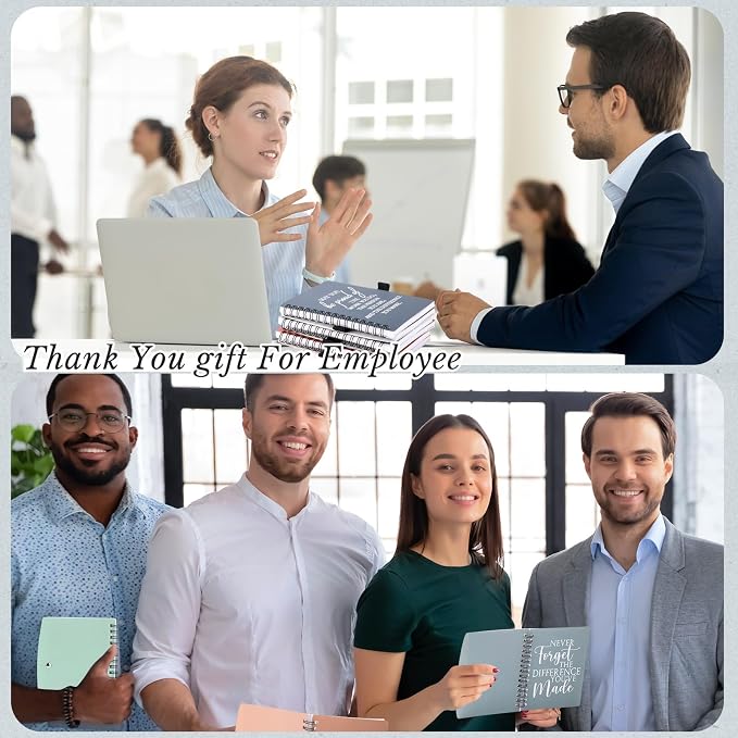 Tellingyou 20 Pcs Bulk Employee Appreciation Gifts A6 Notebook with Pens Back to School Gift Thank You for Teacher Student Team Office Coworker Staff Volunteers Affirmation Gifts (Fresh Colors)