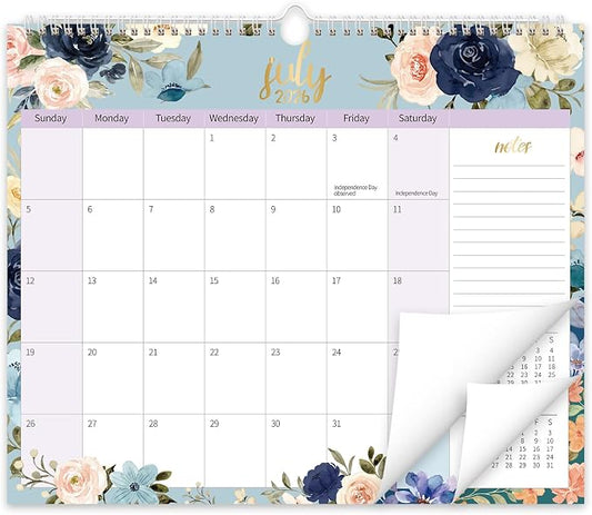 GuassLee Wall Calendar 2026-2027, Calendar Wall 2026, 19-Months Hanging Calendar Jun. 2026 to Dec. 2027, 14" x 11.5" Monthly Planner Wall with Thick Paper for Office School Home Teacher Academic